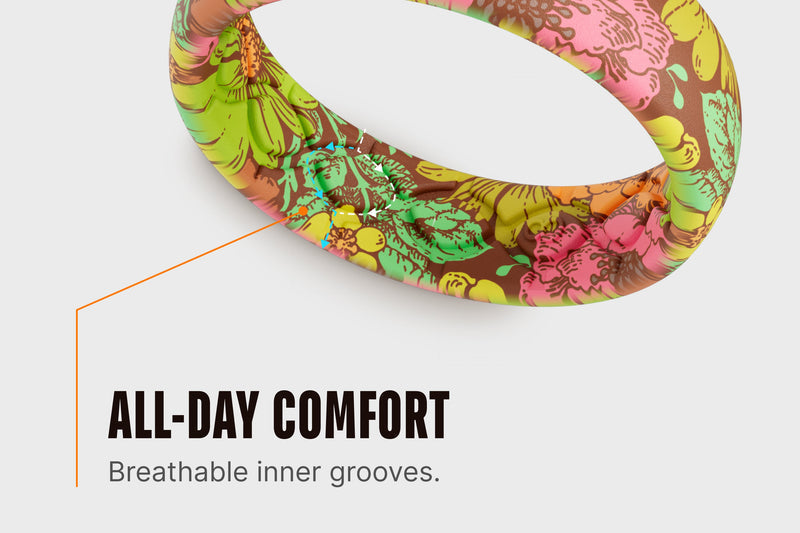 Retro Floral Thin Ring