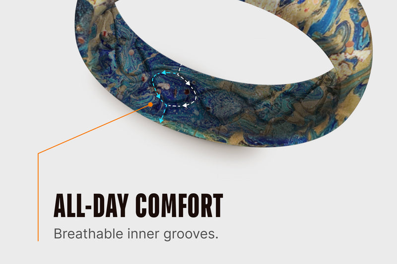 Blue Swirl Thin Ring