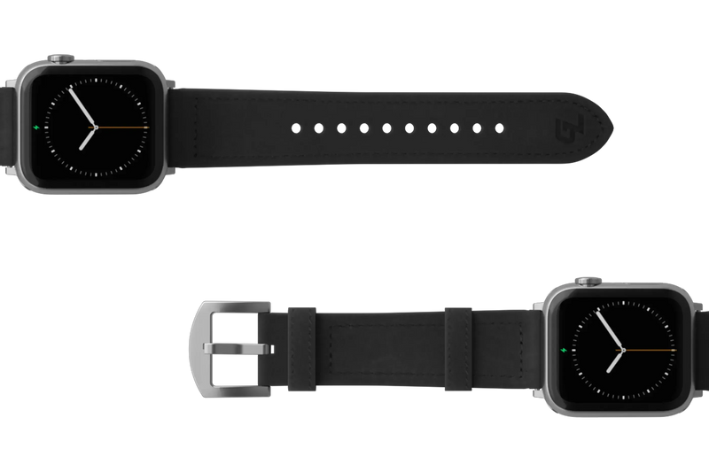 Vulcan Obsidian - Black Apple Leather Watch Band