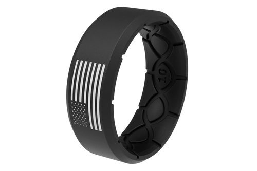 Edge Hero - America Black &amp; White Flag Ring