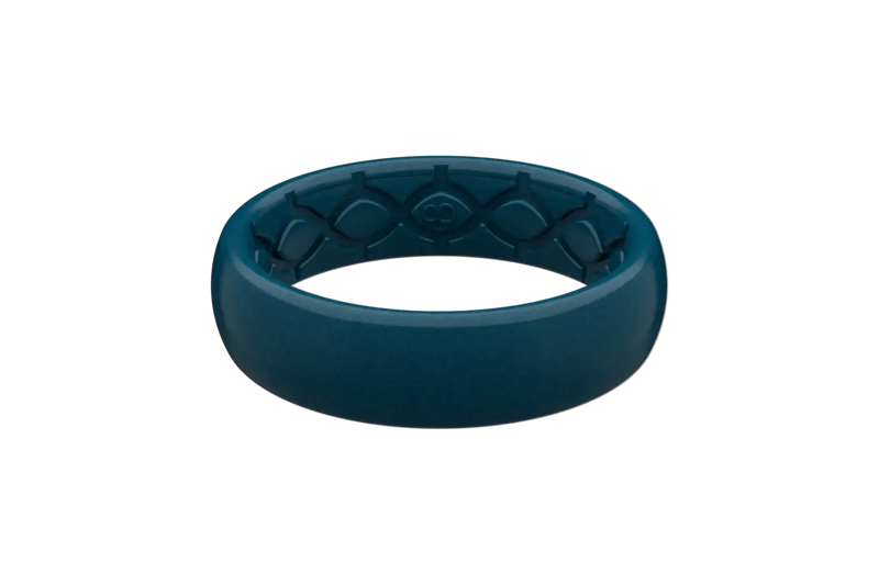 Satin Dark Ocean Thin Ring