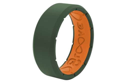 Edge Moss Green &amp; Orange Ring