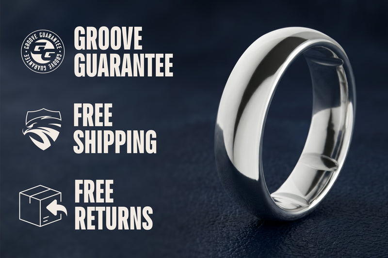 Groove Ring® Tungsten 6mm - Platinum