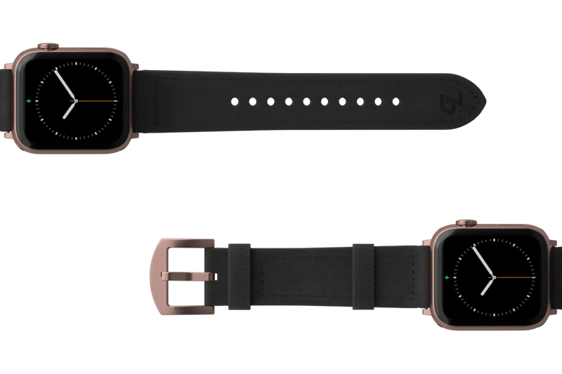 Vulcan Obsidian - Black Apple Leather Watch Band